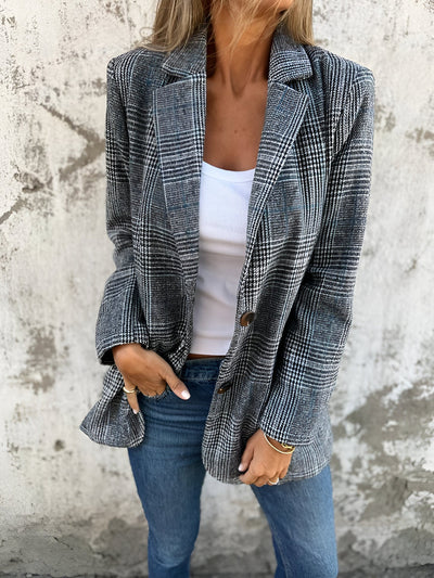 Simonetta™ | Stilig rutete blazer til dame