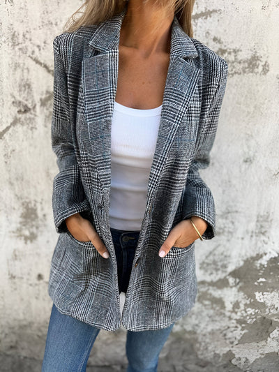 Simonetta™ | Stilig rutete blazer til dame