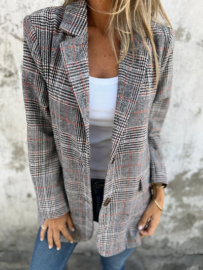 Simonetta™ | Stilig rutete blazer til dame