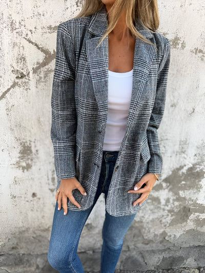 Simonetta™ | Stilig rutete blazer til dame